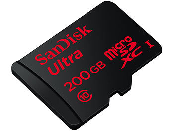 SanDisk 200GB Ultra microSDXC Speicherkarte, 90 MB/s, UHS-I, U1, Class 10