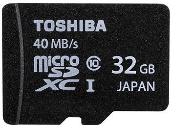 Toshiba microSDHC-Karte 32 GB, Class 10, UHS-I, inkl. SD-Adapter