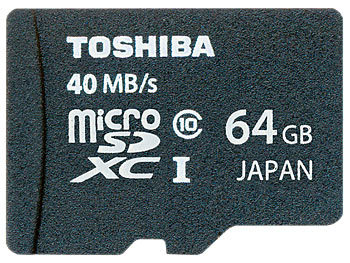 Toshiba microSDXC-Karte 64 GB, Class 10, UHS-I, U1 inkl. SD-Adapter