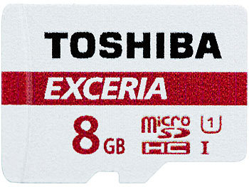 Toshiba Exceria microSDHC-Speicherkarte 8 GB, Class 10, UHS-I