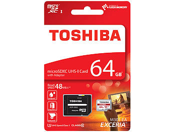 Toshiba Exceria microSDXC-Speicherkarte 64 GB, Class 10, UHS Class 1