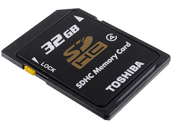 Toshiba High Speed SDHC-Speicherkarte 32 GB, Class 4, SD-K32GJ