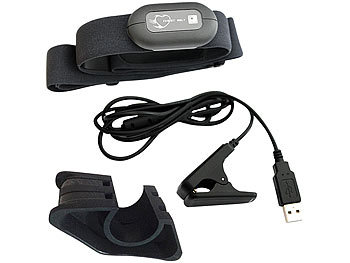 GPS-Sportuhr mit Soft-Brustgurt und Herzfrequenzmessung (schwarz/blau)