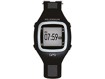 GPS-Sportuhr mit Soft-Brustgurt und Herzfrequenzmessung (schwarz/grau)