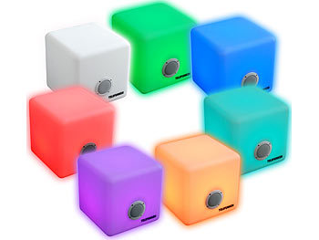 Colourcube Outdoor-Bluetooth-Lautsprecher mit Farbwechsel-Licht
