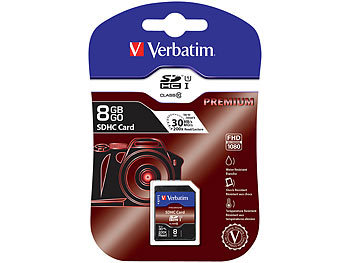 Verbatim Premium SDHC-Speicherkarte mit 8 GB, Class 10, UHS Class 1