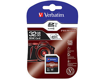 Verbatim Premium SDHC-Speicherkarte mit 32 GB, Class 10, UHS U1