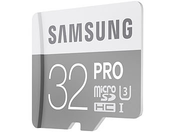 Samsung microSDHC 32 GB PRO mit SD-Adapter, Class 10 / UHS U3