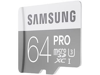 Samsung microSDXC 64 GB PRO SD-Adapter, Class 10 / UHS U3