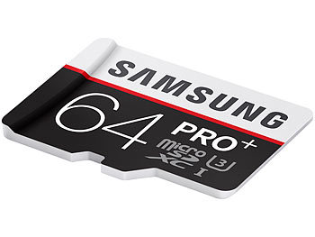 Samsung microSDXC 64 GB PRO+ mit SD-Adapter, Class 10 / UHS U3