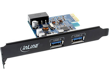 inLine USB-3.0-Controller PCIe, Low-Profile-Slotblech, 2x USB 3.0, bis 5 Gbit