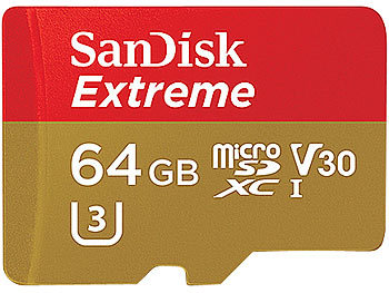 SanDisk Extreme microSDXC-Karte, 64 GB, für Action- & Sport-Cams