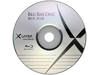 Xlayer Blu-ray-Rohlinge BD-R 25 GB 4x, 25er-Spindel