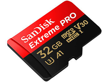 SanDisk Extreme Pro microSDHC 32GB, 100MB/s, U3 / V30, A1,  Adapter, RescuePRO