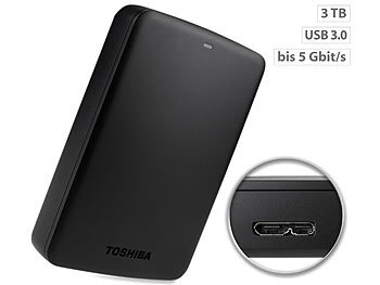 Toshiba Canvio Basics Externe Festplatte 2,5", 3 TB, USB 3.0