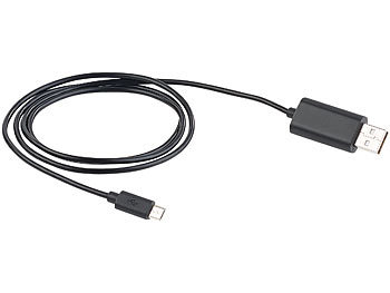 Lescars Kfz-Finder Micro-USB-Kabel mit Bluetooth, Standort-Markierung per App