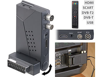auvisio DVB-T/T2-Empfänger mit SCART, HDMI und USB (Versandrückläufer)