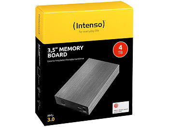Intenso Memory Board Externe Festplatte 3,5", 4 TB, USB 3.0, Aluminium