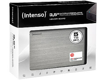 Intenso Memory Board Externe Festplatte 3,5", 5 TB, USB 3.0, Aluminium