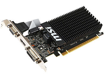 MSI Grafikkarte Geforce GT710, HDMI/DVI/VGA, 1 GB DDR3, passiv gekühlt