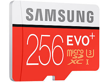 Samsung microSDXC 256 GB EVO+, UHS-I U3, mit SD-Adapter