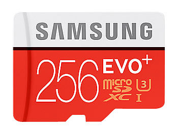 Samsung microSDXC 256 GB EVO+, UHS-I U3, mit SD-Adapter