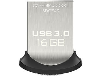 SanDisk Ultra Fit USB-3.0-Flash-Laufwerk, 16 GB