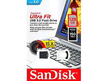 SanDisk Ultra Fit USB-3.0-Flash-Laufwerk, 128 GB