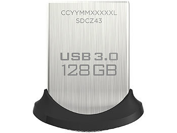 SanDisk Ultra Fit USB-3.0-Flash-Laufwerk, 128 GB