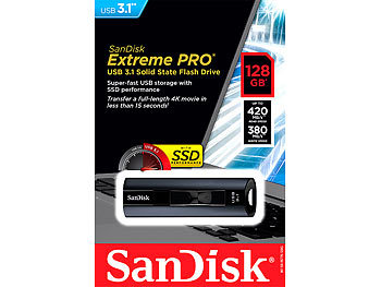 SanDisk Extreme Pro USB-Flash-Laufwerk, 128 GB, USB 3.1