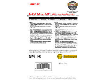 SanDisk Extreme Pro USB-Flash-Laufwerk, 256 GB, USB 3.1