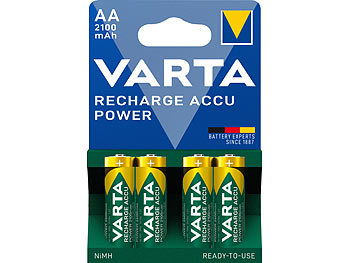 Akku Batterie: Varta 4er-Set NiMH-Akkus Typ AA / Mignon, 2.100 mAh