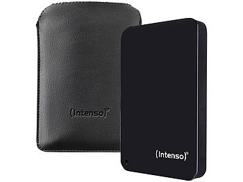 Externer Speicher: Intenso Memory Drive Externe 2.5" Festplatte, 2TB, USB 3.0, inkl. Tasche