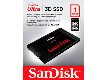 SSD Interne Festplatte: SanDisk Ultra 3D SSD 1 TB (SDSSDH3-1T00-G25)
