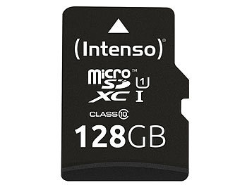 microSDHC Speicherkarten: Intenso microSDXC-Speicherkarte UHS-I Premium 128 GB, bis 90 MB/s, Class 10/U1