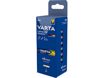 Varta Longlife Power Alkaline-Batterie, Typ AA/Mignon/LR6, 1,5 V, 40er-Set