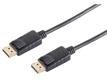 auvisio Displayport-Kabel, für Auflösungen bis 4K UHD, 2 m, schwarz