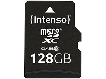SD Karte: Intenso microSDXC-Speicherkarte 128 GB, Class 10, inkl. SD-Adapter