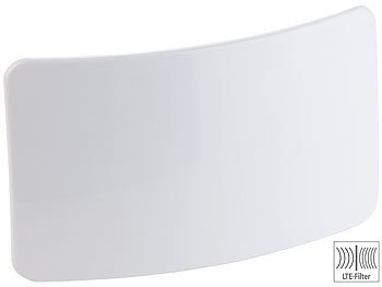 Flachantenne: auvisio Aktive Curved-Zimmerantenne für DVB-T/T2, +40 dB, LTE-Filter