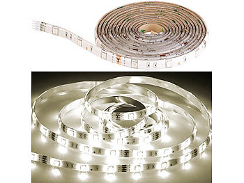 LED Streifen dimmbar: Luminea LED-Streifen-Erweiterung LAM-206, 2 m, 600 Lumen, warmweiß, IP44