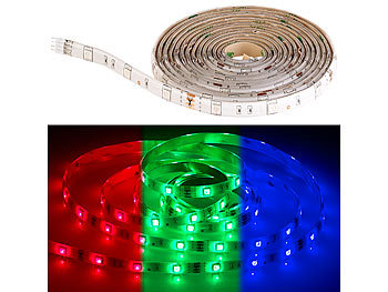 Luminea RGB-LED-Streifen-Erweiterung LAC-515, 5 m, Versandrückläufer