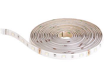 Luminea LED-Streifen-Erweiterung LAK-515, 5 m, 1.300 lm, tageslichtweiß, IP44