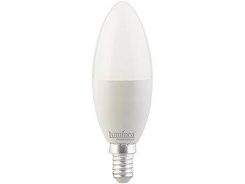 Luminea Home Control 10er-Set WLAN-LED-Lampe für Amazon Alexa/Google Assistant, E14, 5,5 W