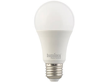 Luminea Home Control WLAN-LED-Lampe, E27, RGB-CCT, 9 W (ersetzt 75 W), F, 800 lm, App