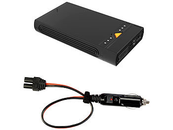 Batterie Starthilfe: revolt 3in1-Kfz-Starthilfe und USB-Powerbank mit LED-Leuchte, 15.300 mAh