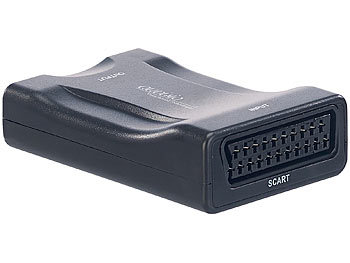 auvisio SCART-auf-HDMI-Adapter / Konverter 720p/1080p mit 2-Port-USB-Netzteil