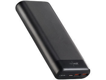 revolt 2er-Set USB-Powerbank mit 20 Ah, Quick Charge u. USB C PD bis 65 Watt