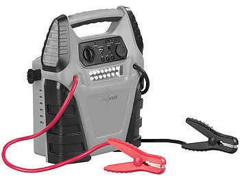 revolt 5in1-Starthilfe-Powerbank, Kompressor, USB, 12V, 20 Ah, 1000A, 150 psi