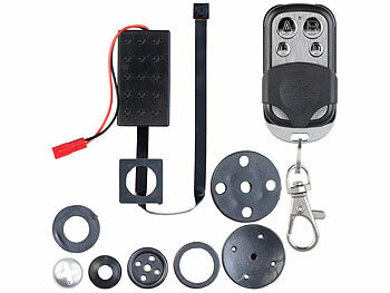 Somikon Mobile HD-Knopf-Sicherheitskamera, Bewegungserkennung & Fernbedienung