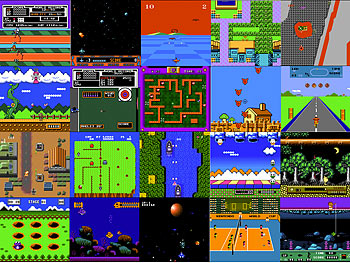 MGT 2in1-Retro-Spielekonsole, 7-cm-Farbdisplay (2,8"), 300 Spiele, 16 Bit